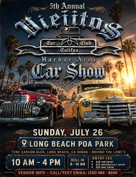Viejitos Harbor Area Car Show flyer July 2026